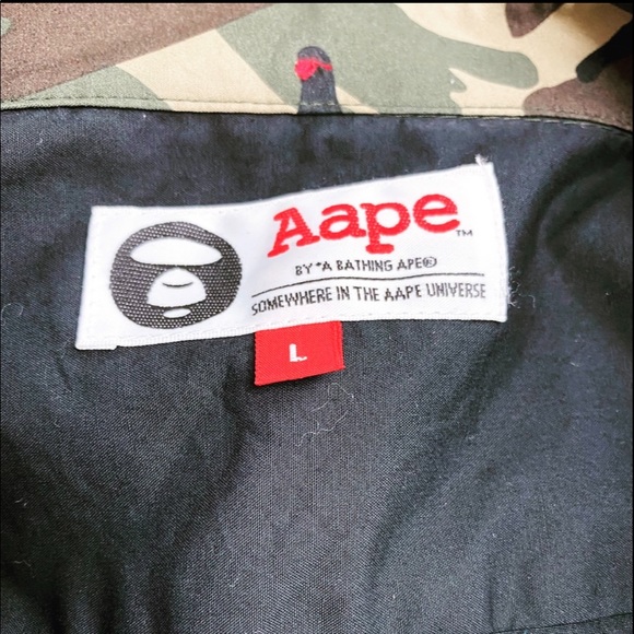 Aape camo stitching long sleeve button up - Picture 3 of 8